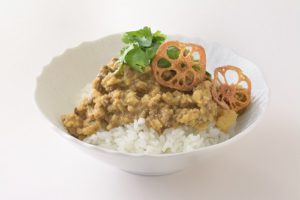 カレー風味 れんこんボロネーゼ丼