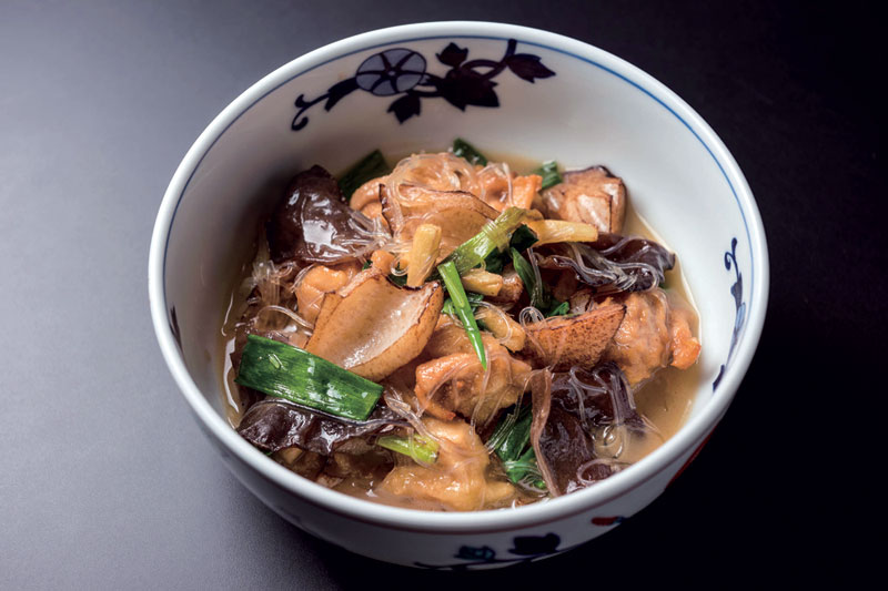 れんこんと鶏肉の春雨・ねぎ・生姜煮込み